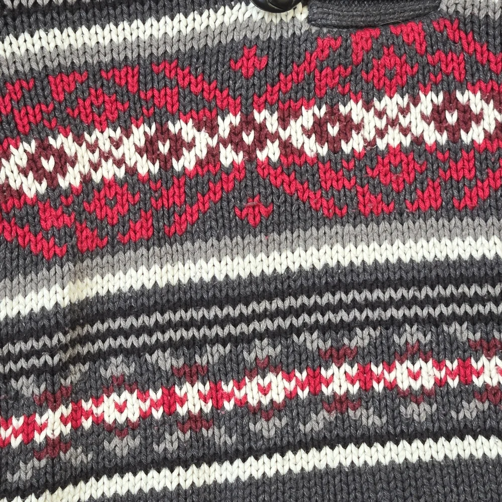 The Children's Place charcoal and red button collared sweater small